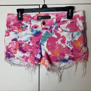 Levi’s Floral Cut-Off Denim Shorts